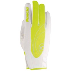 Gants pour femmes Roeckl Roeckl Eina blanc-jaune